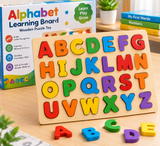 Alphabet Learning Board for Kids – Educational ABC Wooden Puzzle Toy