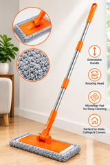Wall Cleaner Mop – Extendable Long Handle Mop for Walls, Ceilings & Corners